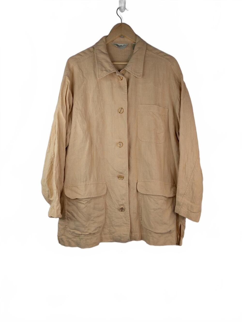 VTG 90's  Eddie Bauer Linen Button-Up Jacket Women's Large